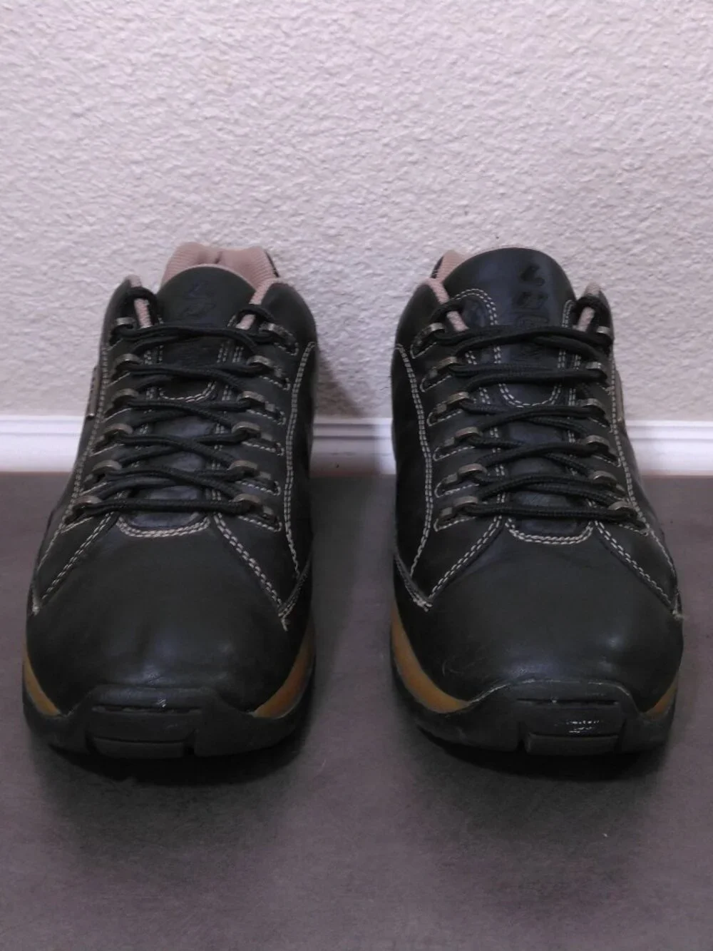 LUGZ Shoes Mens SIZE 10.5 ZCS 2000 COMPOUND Leather Boot SNEAKERS Black Gum VTG